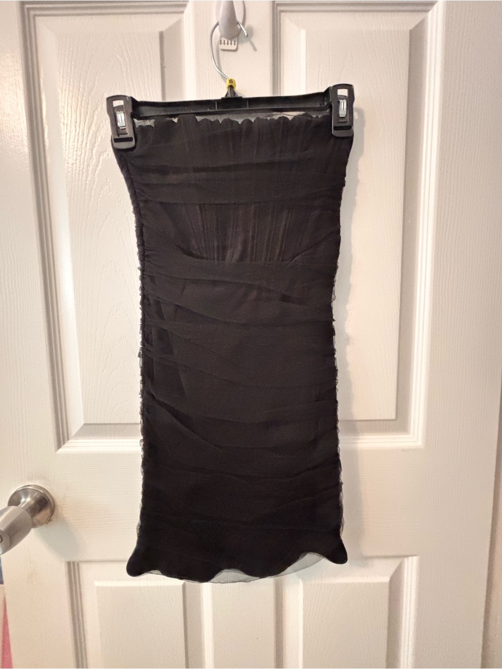Classic Black Strapless Sheath Dress